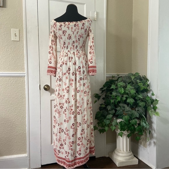 Altar’d State Floral Smocked Maxi Bell Sleeves Dress - Picture 10 of 16